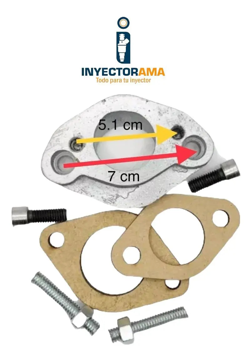 Base Adaptadora De Carburador Vw  1500  A Vw 1600 1 Garganta